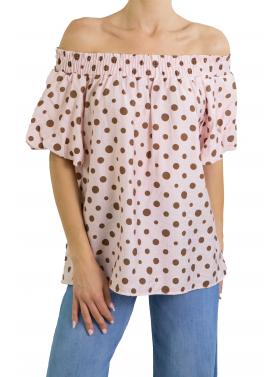 Maglia con elastico con pois